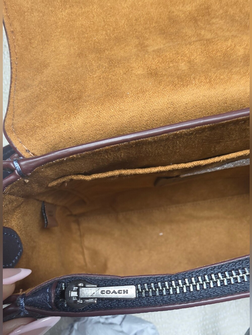 Coach Morgan Satchel Pebbled Leather Top-Handle Midnight Navy NWT - Picture 7 of 11
